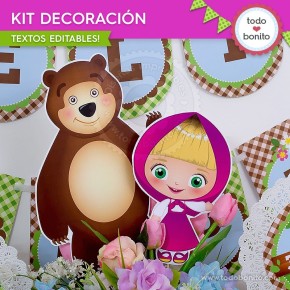 Masha y el Oso: decoración de fiesta