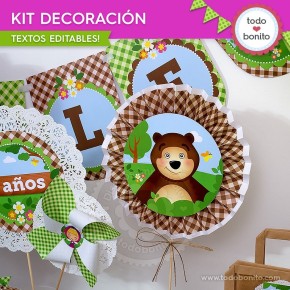 Masha y el Oso: decoración de fiesta