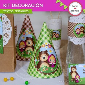 Masha y el Oso: decoración de fiesta