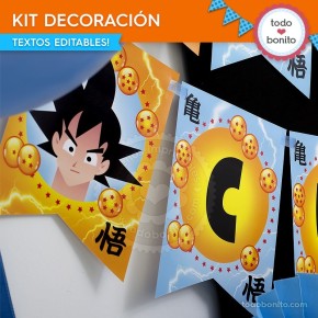 Kits imprimibles gratis : Números Dragon Ball Z para imprimir