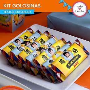 Dragon Ball: kit etiquetas de golosinas