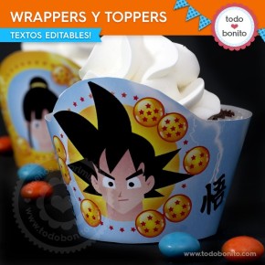 Dragon Ball: wrappers y toppers