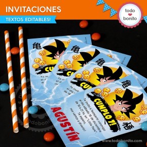 Dragon Ball: tarjeta invitación