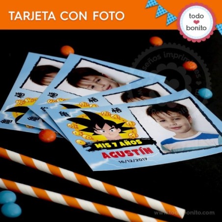 Dragon Ball: tarjeta con foto