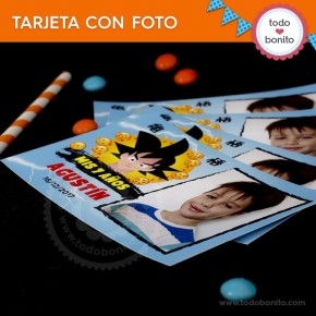 Dragon Ball: tarjeta con foto