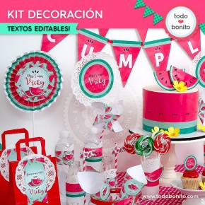 Sandías: kit decoración