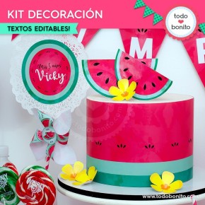 Sandías: kit decoración