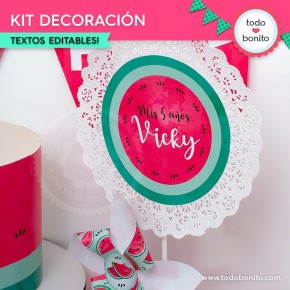 Sandías: kit decoración