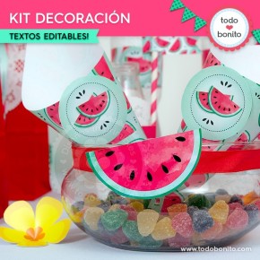 Sandías: kit decoración