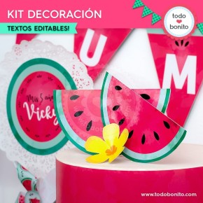 Sandías: kit decoración