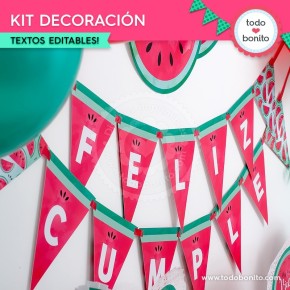 Sandías: kit decoración