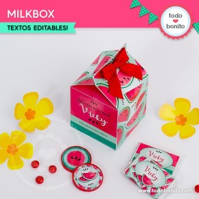 Sandías: cajita milkbox