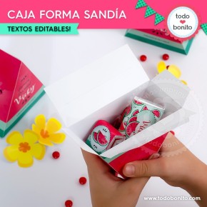 Sandías: cajita con forma