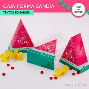 Sandías: cajita con forma