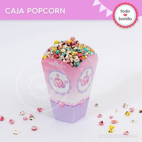 Princesa: Caja popcorn para imprimir