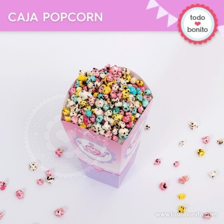 Princesa: Caja popcorn para imprimir