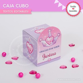 Princesa: cajita cubo