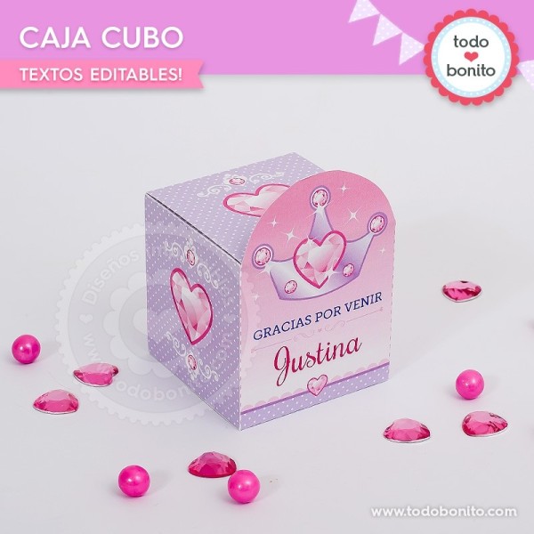 Princesa: cajita cubo