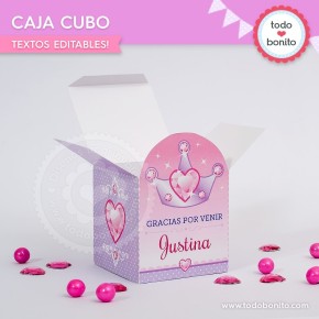 Princesa: cajita cubo