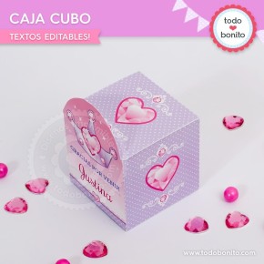 Princesa: cajita cubo