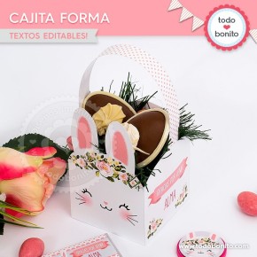 Conejita: cajita con forma