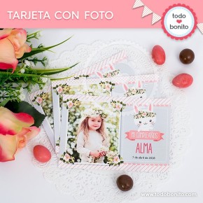 Conejita: tarjeta con foto