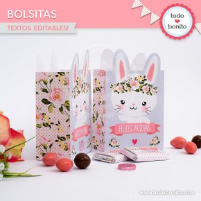 Conejita: bolsas sorpresita para imprimir