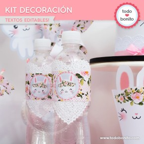 Conejita: kit imprimible decoración