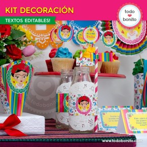 Frida: kit imprimible decoración