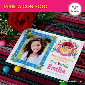 Frida: tarjeta con foto