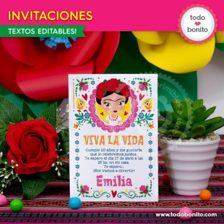 Frida: tarjeta invitación
