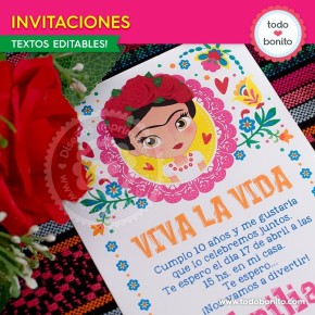 Frida: tarjeta invitación