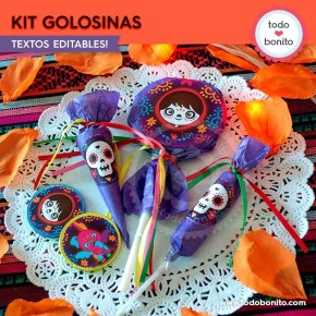 Coco: kit etiquetas de golosinas