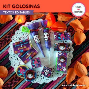 Coco: kit etiquetas de golosinas