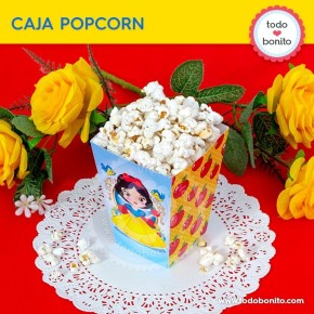 Blanca Nieves: caja popcorn para imprimir