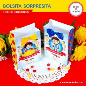 Blanca Nieves: bolsa sorpresita para imprimir