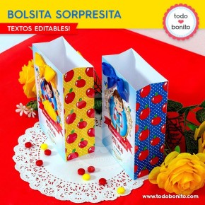 Blanca Nieves: bolsa sorpresita para imprimir