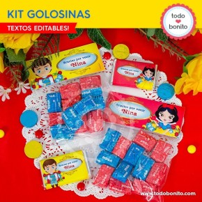 Blanca Nieves: kit etiquetas de golosinas