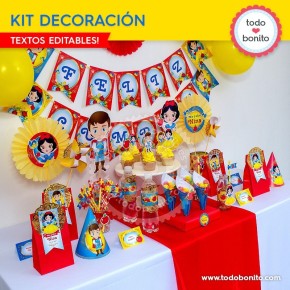 Blanca Nieves: decoración de fiesta