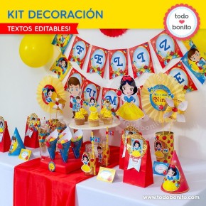 Blanca Nieves: decoración de fiesta