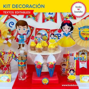 Blanca Nieves: decoración de fiesta