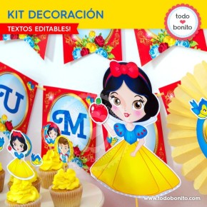 Blanca Nieves: decoración de fiesta