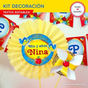 Blanca Nieves: decoración de fiesta