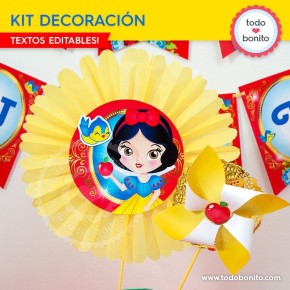 Blanca Nieves: decoración de fiesta