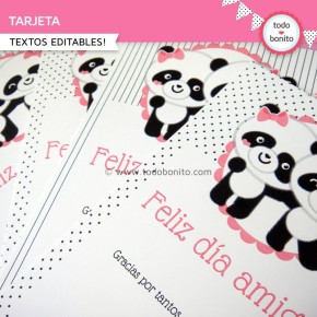 Pandita: tarjetas o invitaciones