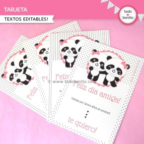 Pandita: tarjetas o invitaciones