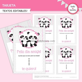 Pandita: tarjetas o invitaciones