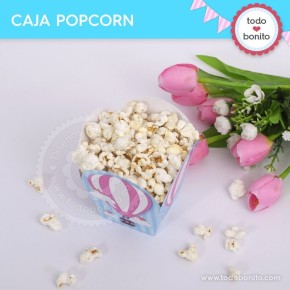 Globos aerostáticos rosa: cajita popcorn