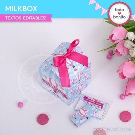 Globos aerostáticos rosa: milkbox