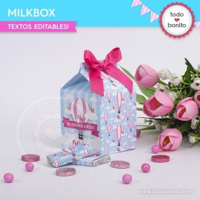 Globos aerostáticos rosa: milkbox